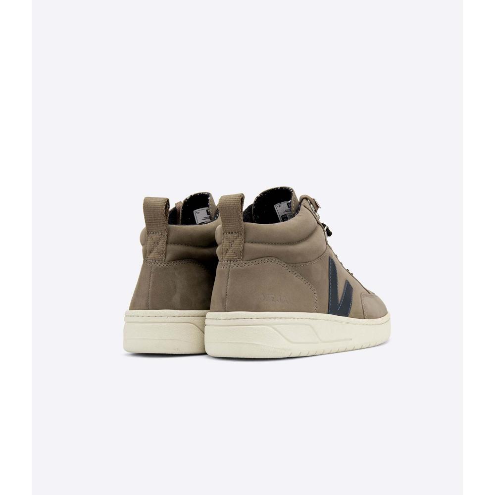 Veja RORAIMA NUBUCK Women's High Tops Olive | CA 366AHK